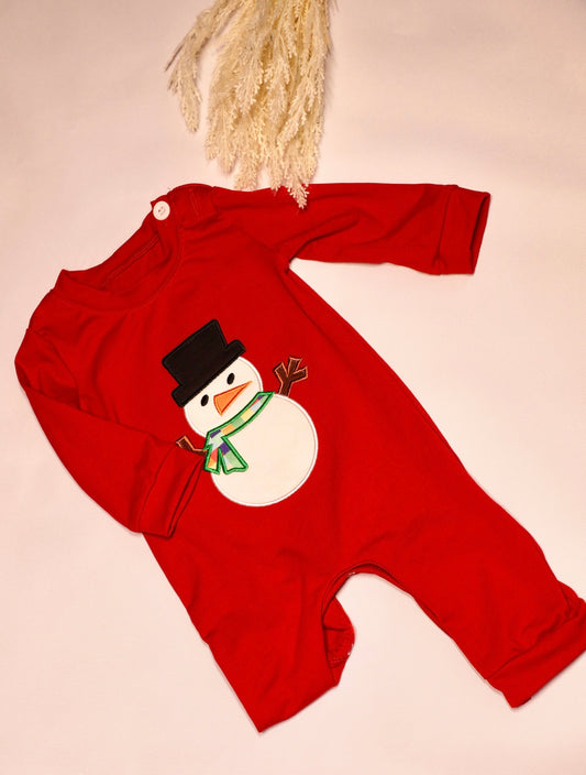 ☃️Snowman Boy Romper☃️